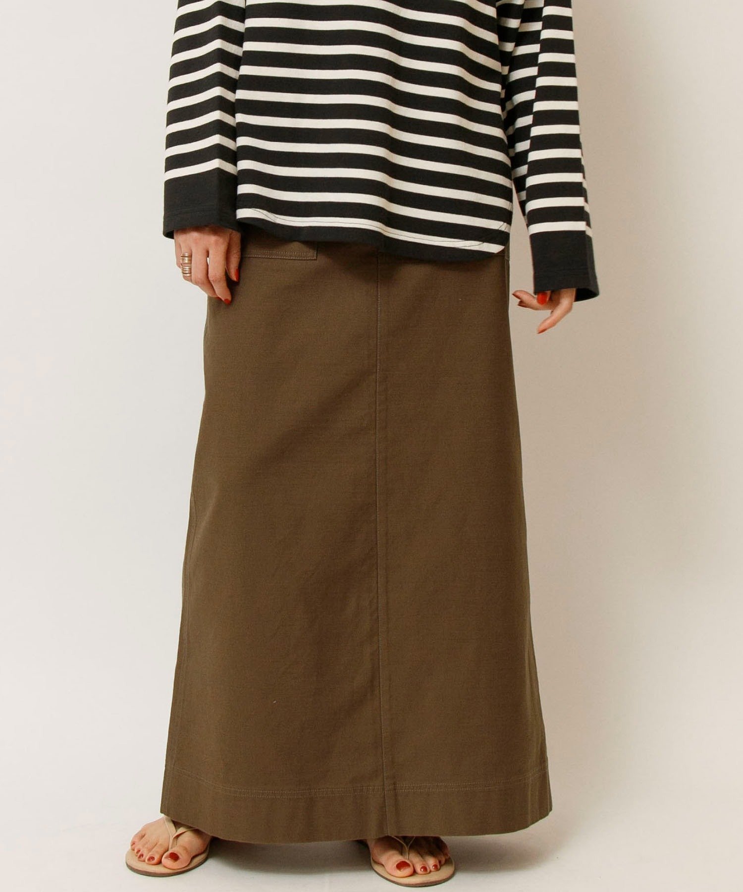 【SALE／40%OFF】Johnbull Private labo バックサテンスリットミリタリースカート ジョンブルプライベートラボ スカート その他のスカート カーキグリーン【送料無料】