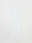 【SALE／50%OFF】three dots x RIKACO Organic cotton knit Tshirt dress スリードッツ ワンピース・ドレス ドレス ホワイト ブラック ネイビー【送料無料】