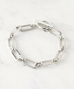 【SALE/46%OFF】TAKEO KIKUCHI オーバルチェーンブレスレット タケオキクチ アクセサリー・腕時計 ブレスレット・バングル シルバー【送料無...
