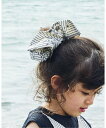 IENA ENFANT 《予約》ストライプフラワーシュシュ kids イエナ アンファン ヘアアクセサリー その他のヘアアクセサリー