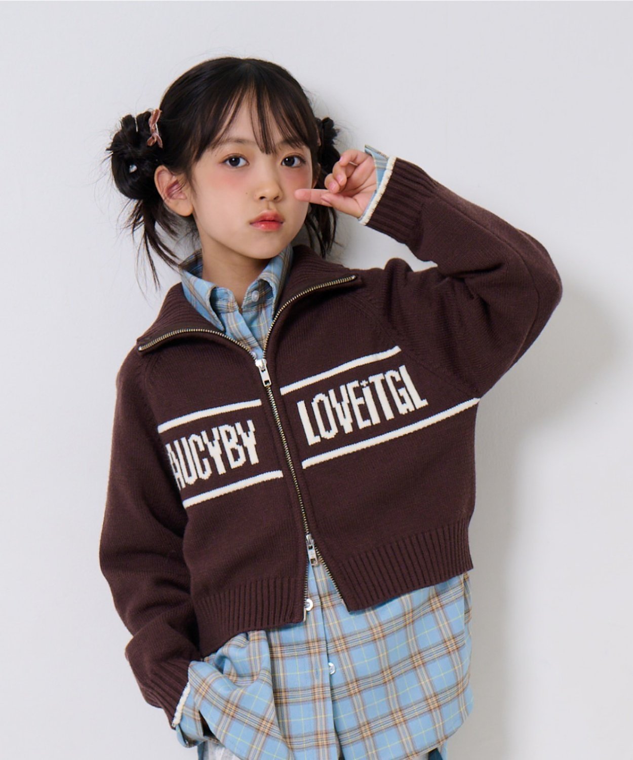 by LOVEiT Wジップカーディガン ナルミヤオンライン トップス カーディガン ホワイト ベージュ【送料無料】のサムネイル