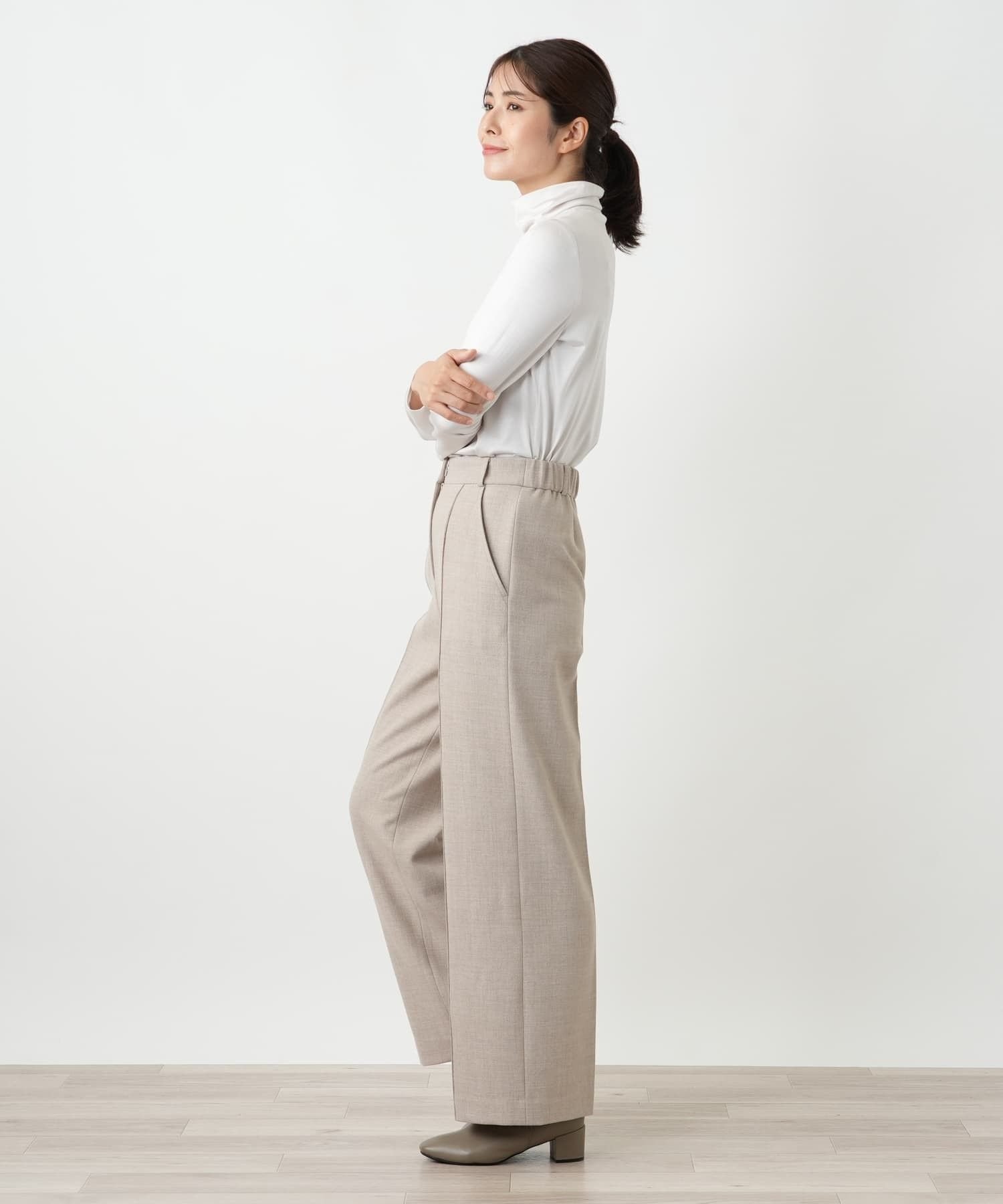Leilian ストレートパンツ【ROCHAS Premiere】 レリアン パンツ その他のパンツ ブラウン