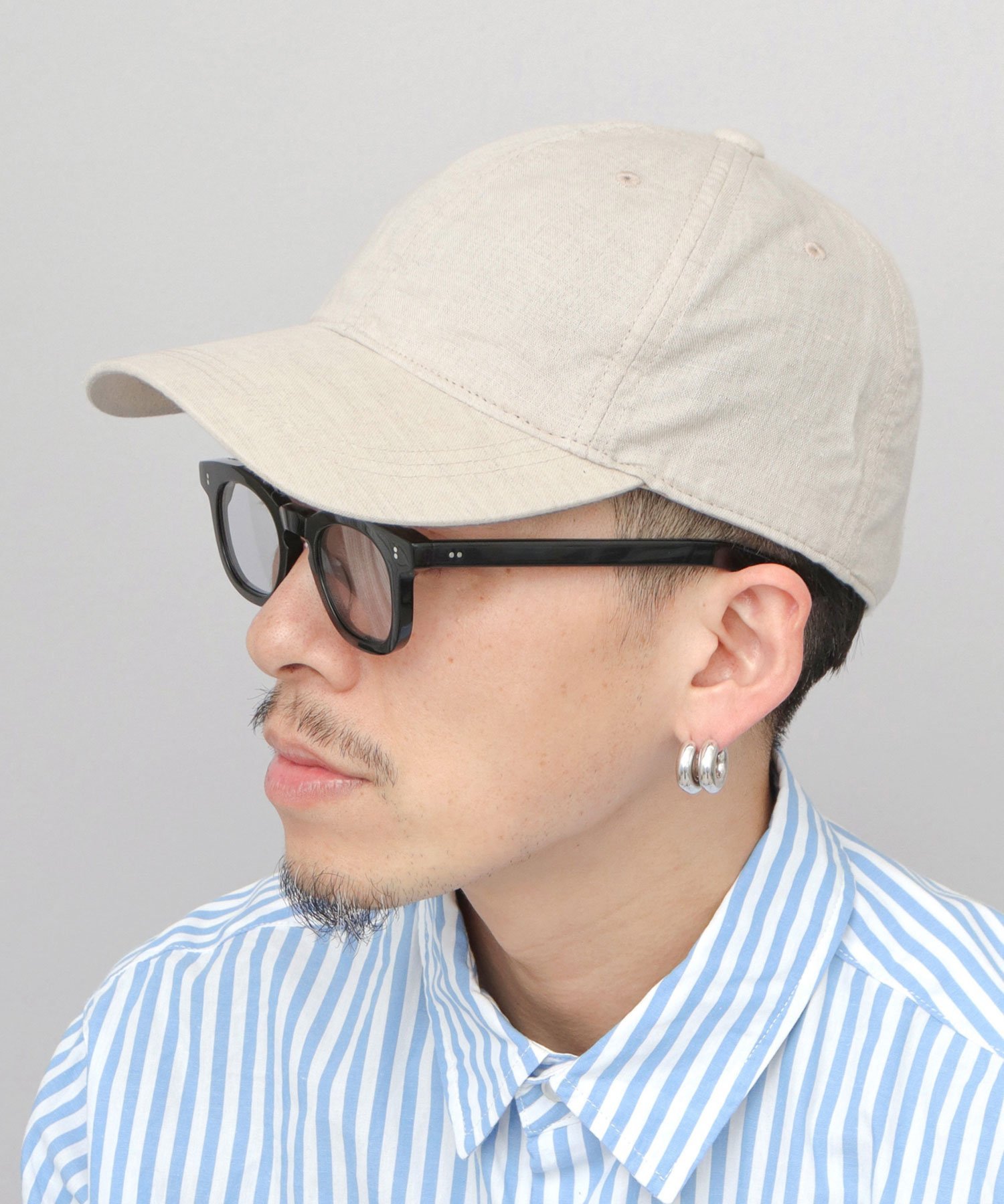 ReqHatter ReqHatter リネン ベースボールキャップ 綿麻 エー.エム.エス. 帽子 キャップ ベージュ ブラック【送料無料】