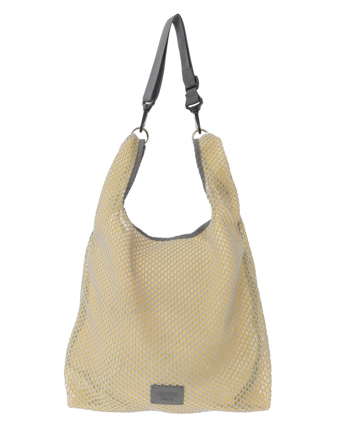 CONVERSE TOKYO 2WAY MESH SHOPPING TOTE BAG コンバーストウキョウ バッグ トートバッグ グレー ブラック ベージュ【送料無料】