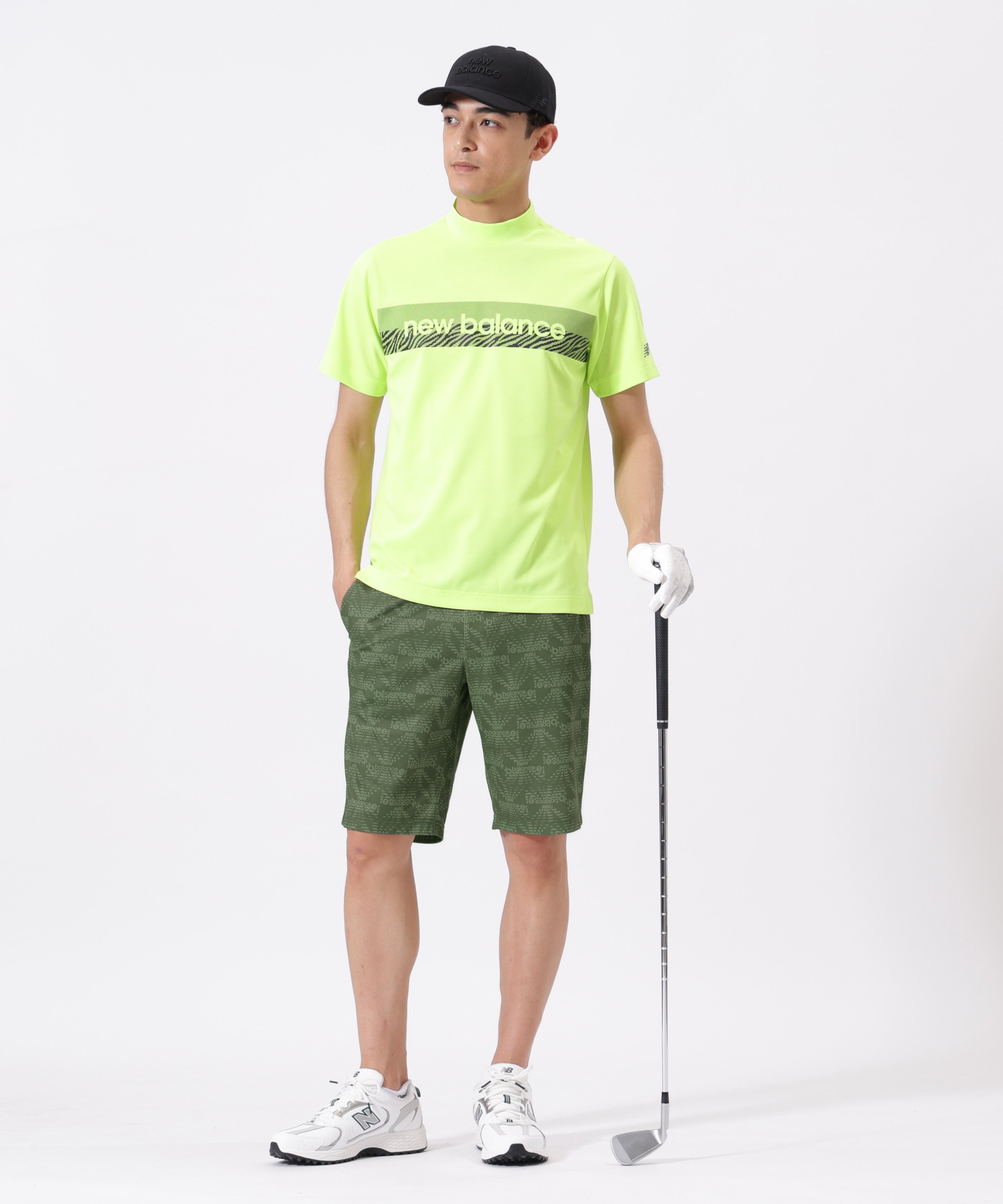 Golf 気化熱冷却 ジャージー ハーフパンツ (MENS) ニューバランスゴルフ パンツ その他のパンツ カーキグリーン ブラック