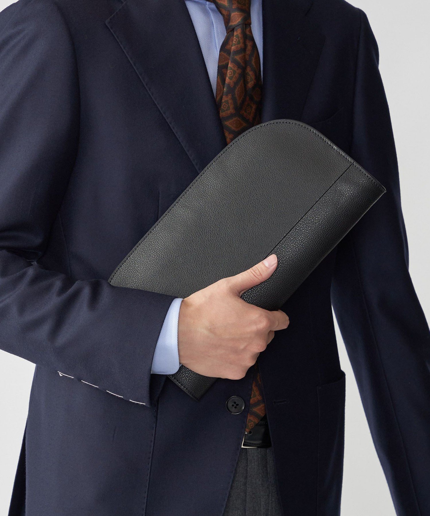 【SALE／40%OFF】SHIPS MEN SHIPS: スプリットレザー クラッチ バッグ シップス バッグ クラッチバッグ ブラウン ブラック【送料無料】