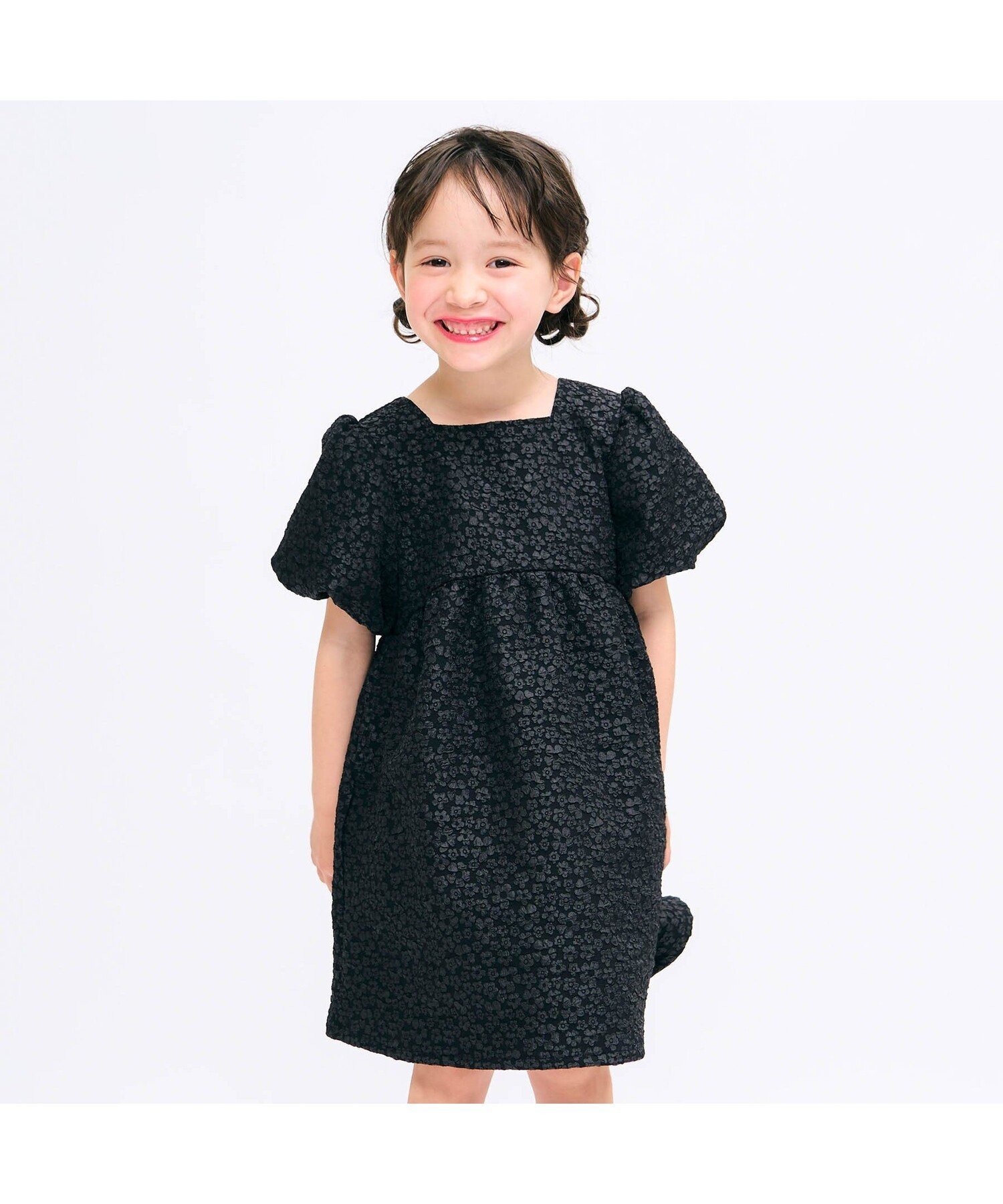 【SALE／20%OFF】apres les cours フラワージャガードワンピース エフオーオンラインストア ワンピース・ドレス ワンピース ブラック ホワイトのサムネイル