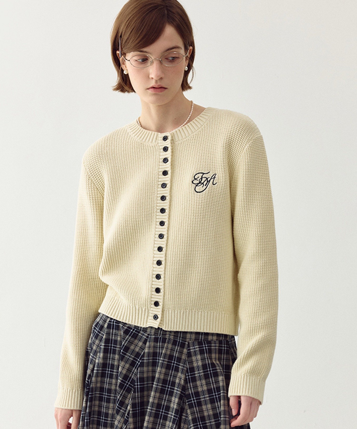 Fano Studios ロゴステッチ ニットカーディガン FC25S097【Fano】 チュクラ トップス カーディガン ホワイト【送料無料】のサムネイル