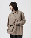 B'2nd CASANE(カサネ)別注デザインボタンビッグシャツ ビーセカンド トップス シャツ・ブラウス ベージュ グレー【送料無料】