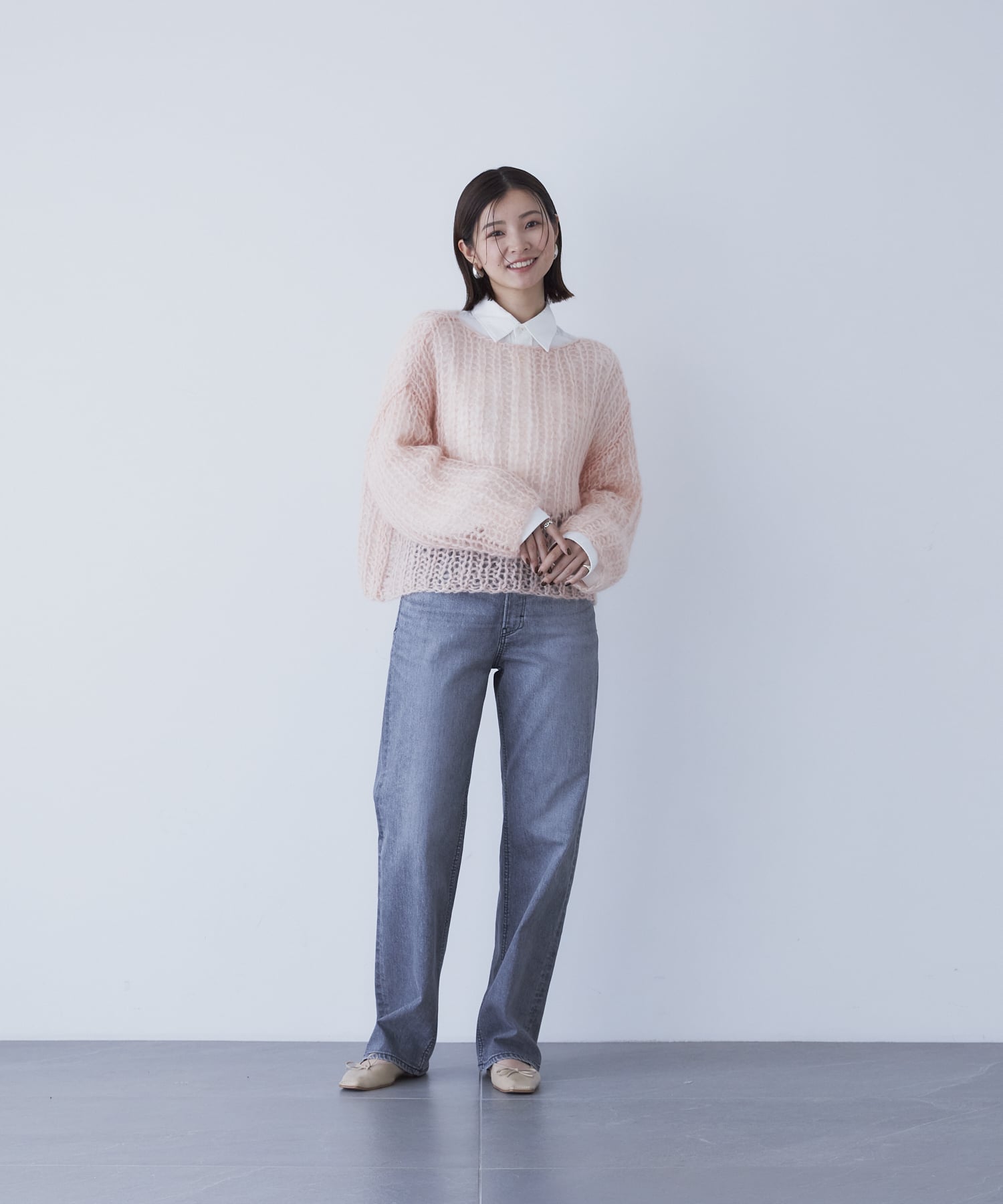 YANUK YANUK/(W)ボーイズストレート"LEA" ヤヌーク パンツ ジーンズ・デニムパンツ グレー【送料無料】のサムネイル