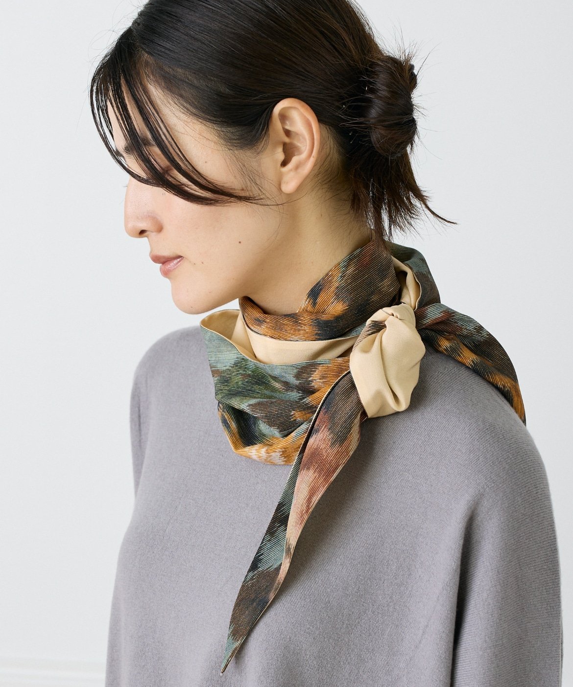 【SALE／10%OFF】FAVORITE SUKINAMONO Slim Dani Scarfスリムスカーフ《Tapis Noir》 イネド ファッシ..