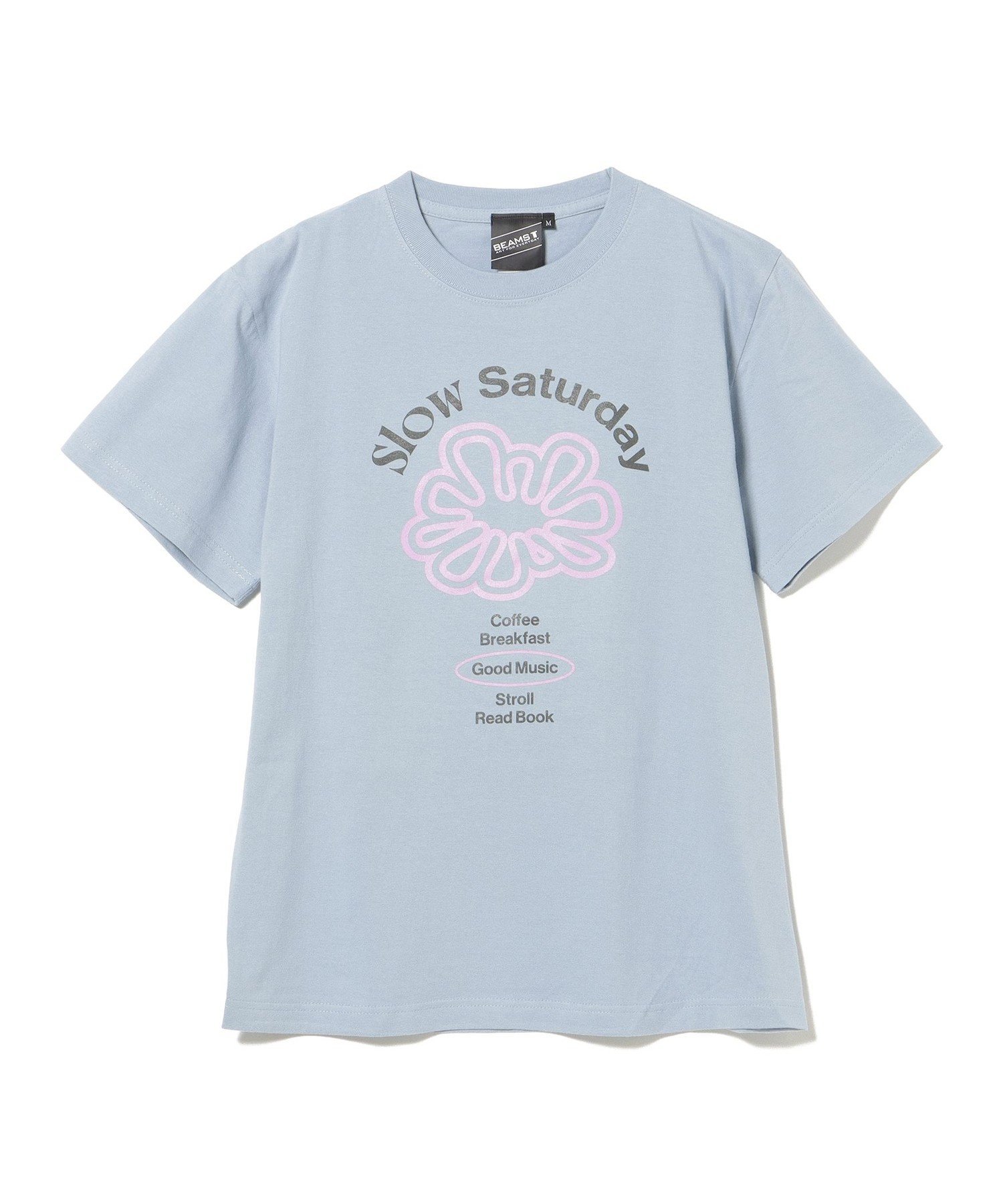 BEAMS T 【SPECIAL PRICE】Slow Saturday Tシャツ ビームスT トップス カットソー・Tシャツ ブルー ホワイト【送料無料】