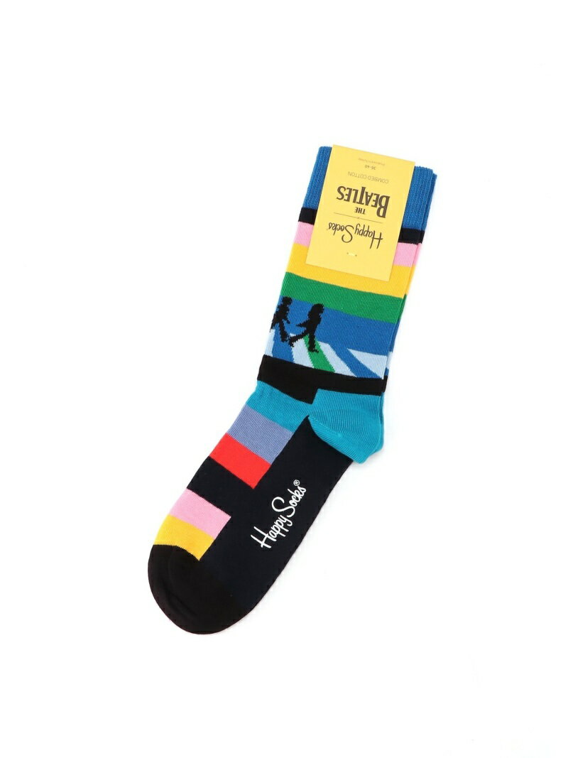 Happy Socks Happy Socks/(W)BEATLES LEGEND CROSSING SOCKS エスラッシュ 靴下・レッグウェア 靴下 ブルー