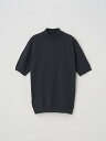 JOHN SMEDLEY モックネック半袖コットンニットTシャツ | ARBER | 30G MODERN FIT ジョンスメドレー トップス ニット ブラック...