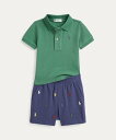 POLO RALPH LAUREN (ベビー)メッシュ ポロシャツ & ショートパンツ セット ラルフローレン マタニティウェア・ベビー用品 その他のベビーグッ...