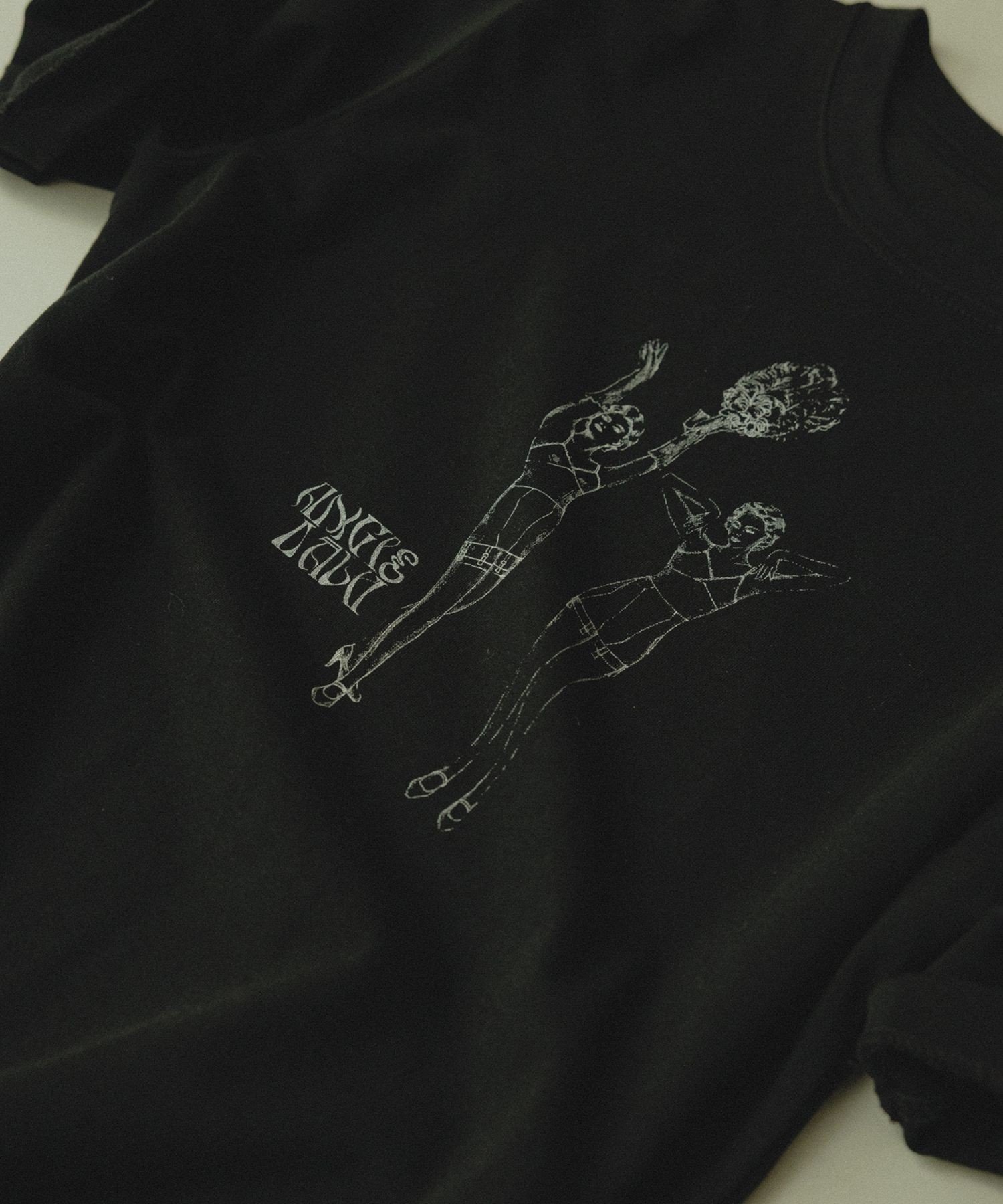 SALON adam et rope' 【Angie La La for SALON】コラボプリントTEE サロン アダム エ ロペ トップス カットソー・Tシャツ ブラック ホワイト