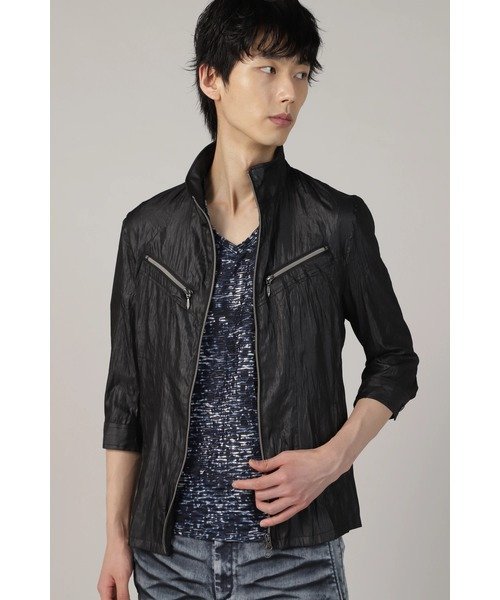 【SALE/50%OFF】TORNADO MART TORNADO MART∴ジップアップシャツブルゾン トルネードマート ジャケット・アウター ブルゾン・ジャンパー グレー ブラウン ブラック【送料無料】