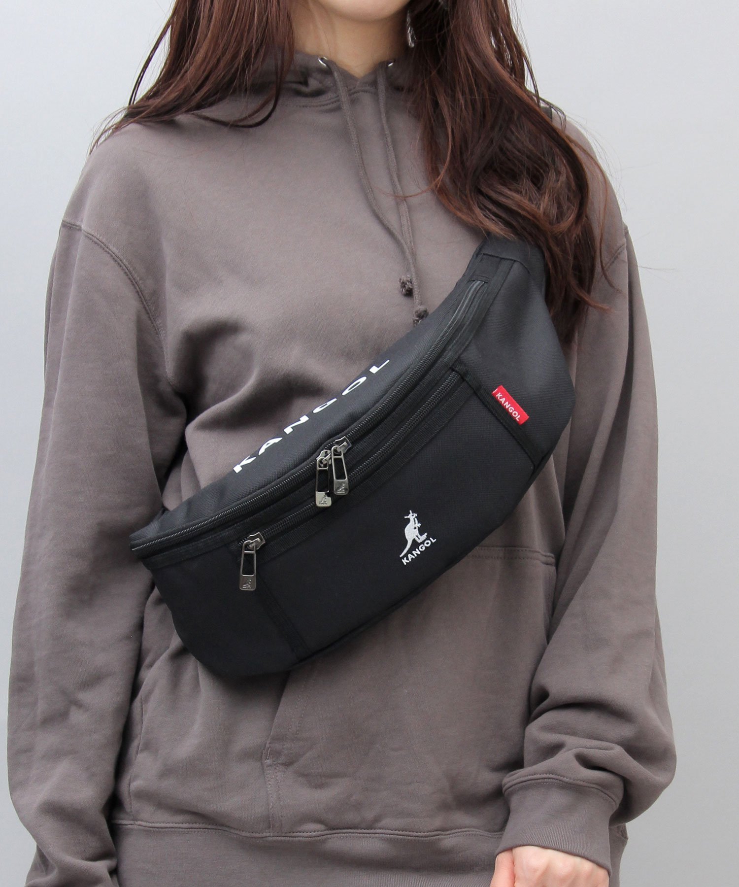 KANGOL KANGOL / カンゴール / ロゴプリント ウエストポーチ / ボディバッグ エー.エム.エス. バッグ ..