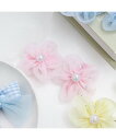 apres les cours シフォンヘアクリップ2個セット エフオーオンラインストア ヘアアクセサリー カチューシャ・ヘアバンド イエロー ブルー ピンク