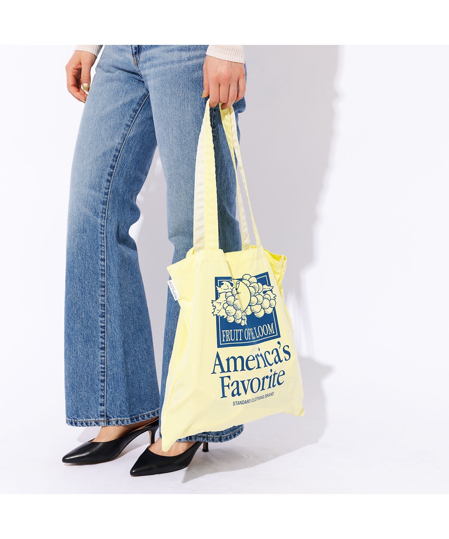 Rouge vif la cle 【FRUIT OF THE LOOM】グラフィックトートバッグ ルージュ・ヴィフ ラクレ バッグ トートバッグ グリーン ピンク パープル ホワイト イエローのサムネイル