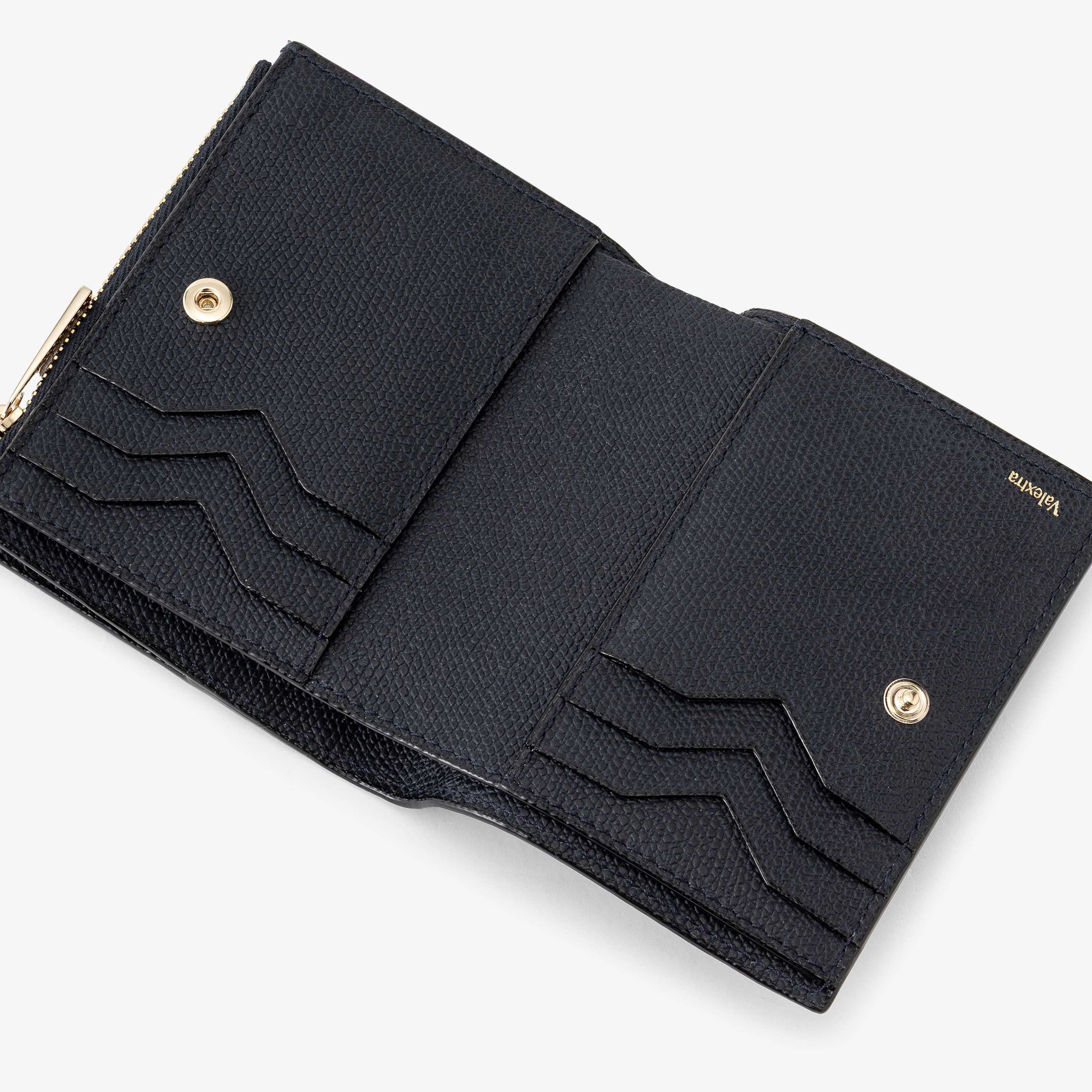 Valextra 【公式】小銭入れ付き財布 6カード ヴァレクストラ 財布・ポーチ・ケース 財布 ブルー【送料無料】