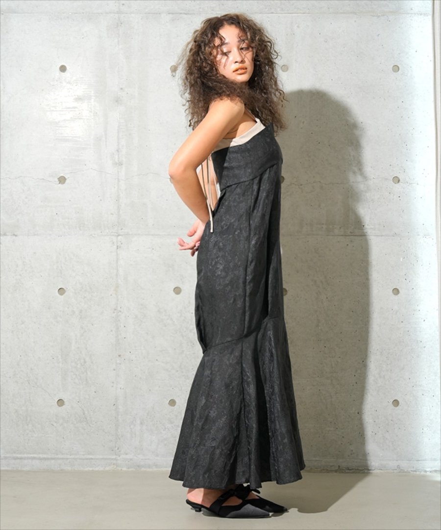 ANDRESD jacquard zipper dress ドノバン ワンピース・ドレス ドレス ブラック【送料無料】
