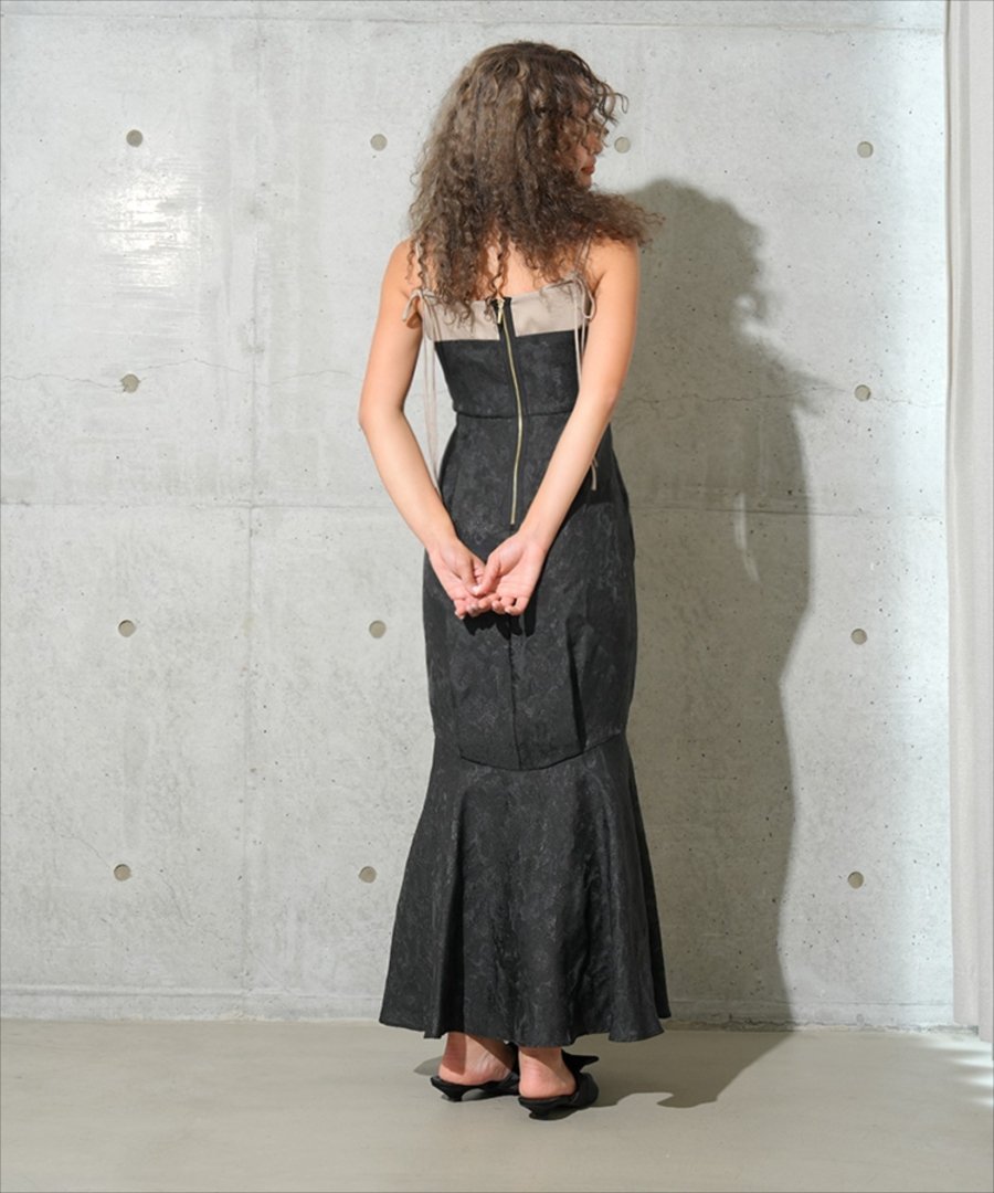 ANDRESD jacquard zipper dress ドノバン ワンピース・ドレス ドレス ブラック【送料無料】
