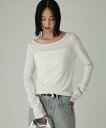 BABYLONE 【柳橋唯さんYouTube紹介アイテム】シアーツイストフライスクルーカットソー バビロン トップス カットソー・Tシャツ ブラック ホワイト ブラウン【送料無料】
