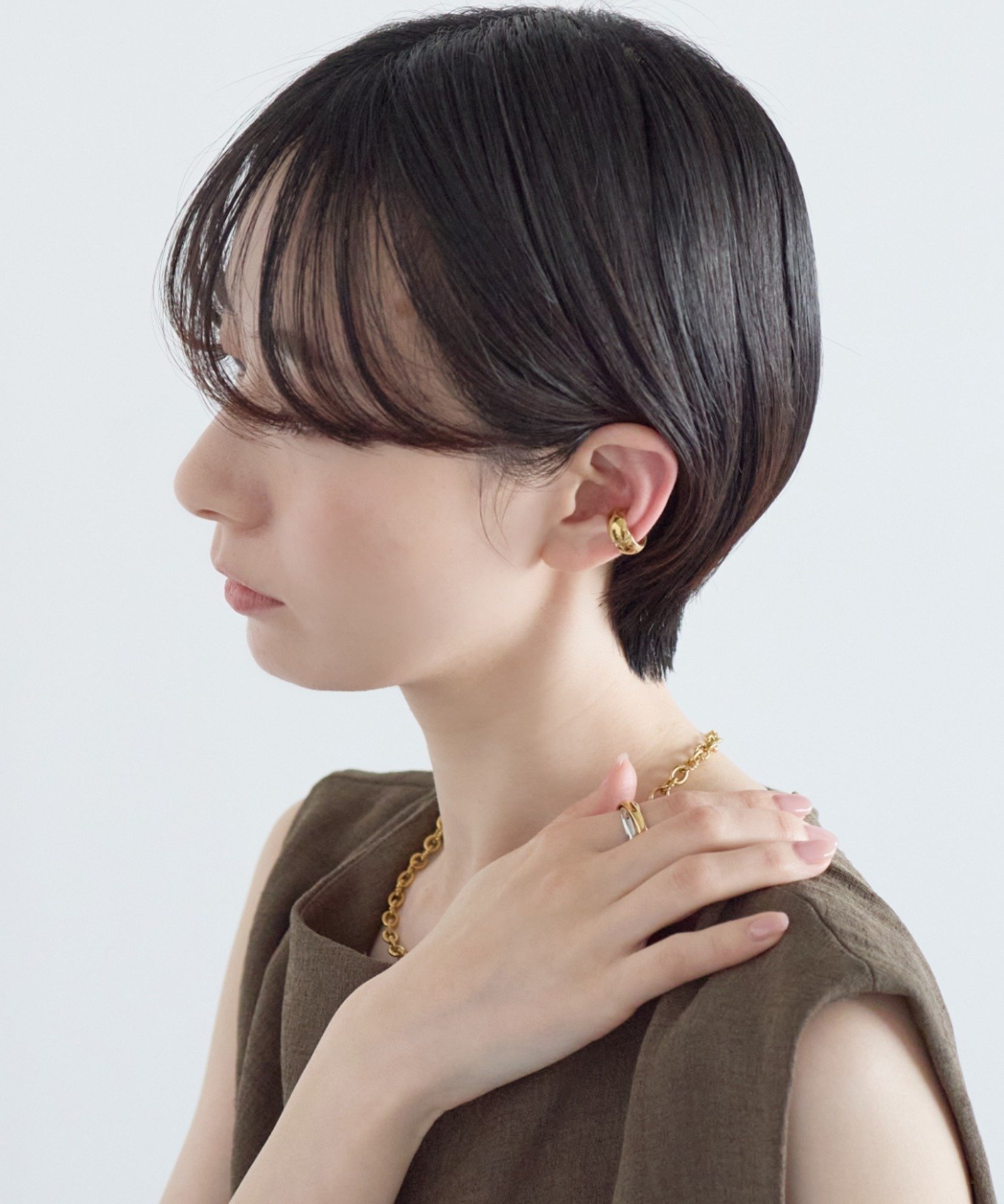 【SALE／20%OFF】ciite' 【 金属アレルギー対応 】ボリュームイヤーカフ サージカルステンレス(片耳用) シーテ アクセサリー・腕時計 イヤリング・イヤーカフ ゴールド