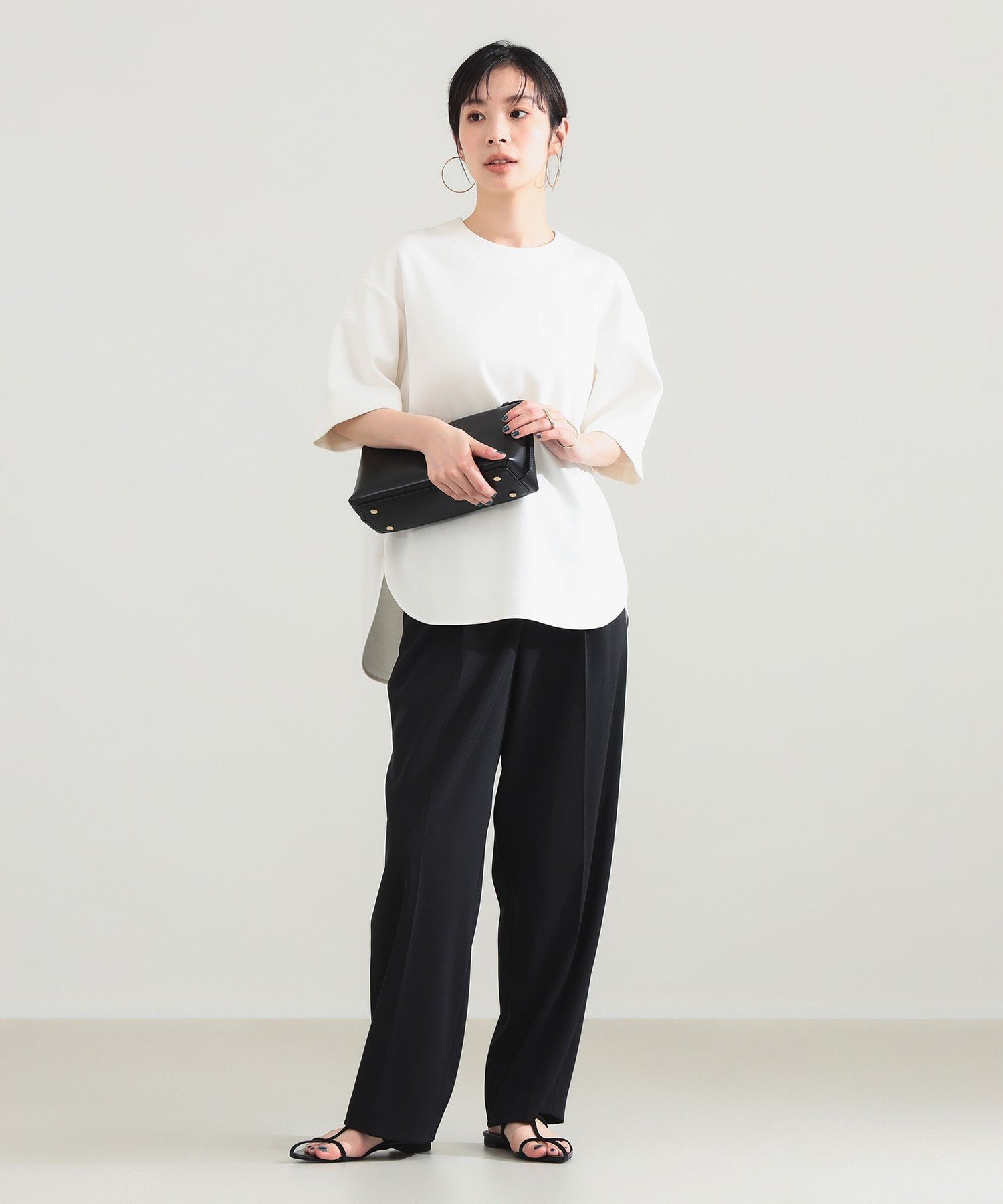 Demi-Luxe BEAMS コットン バウンシー Tシャツ デミルクス ビームス トップス カットソー・Tシャツ ホワイト【送料無料】
