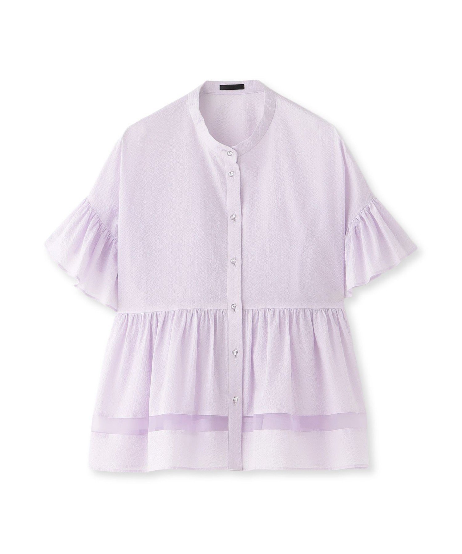 TO BE CHIC 【L】ウェーブローン ヘムシアーチュニック サンヨー エルサイズ トップス シャツ・ブラウス ブラック ワインレッド