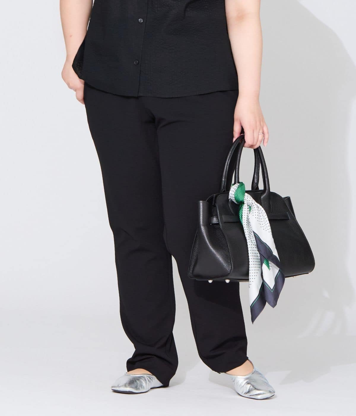 NEWYORKER WOMEN L-SIZE 【大きいサイズ】テーパードイージーパンツ レディース セットアップ対応 イージーケア ニューヨーカー エルサイズ パンツ その他のパンツ ネイビー ブラック