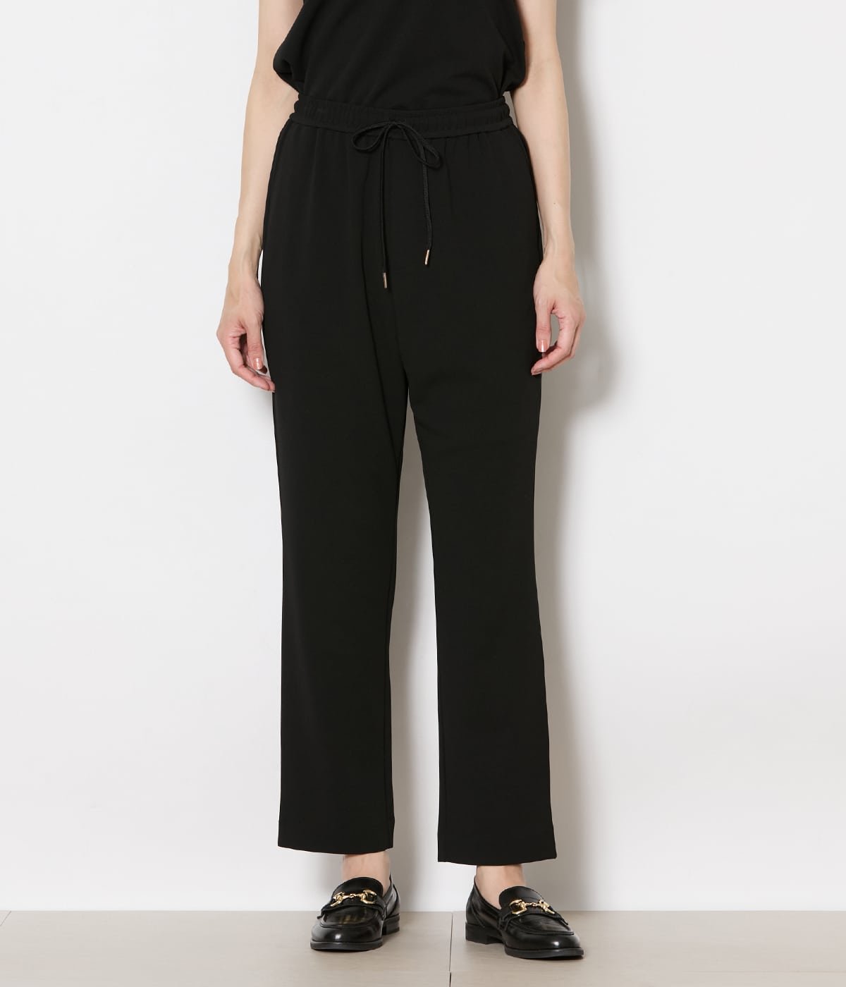 NEWYORKER WOMEN L-SIZE 【大きいサイズ】テーパードイージーパンツ レディース セットアップ対応 イージーケア ニューヨーカー エルサイズ パンツ その他のパンツ ネイビー ブラック