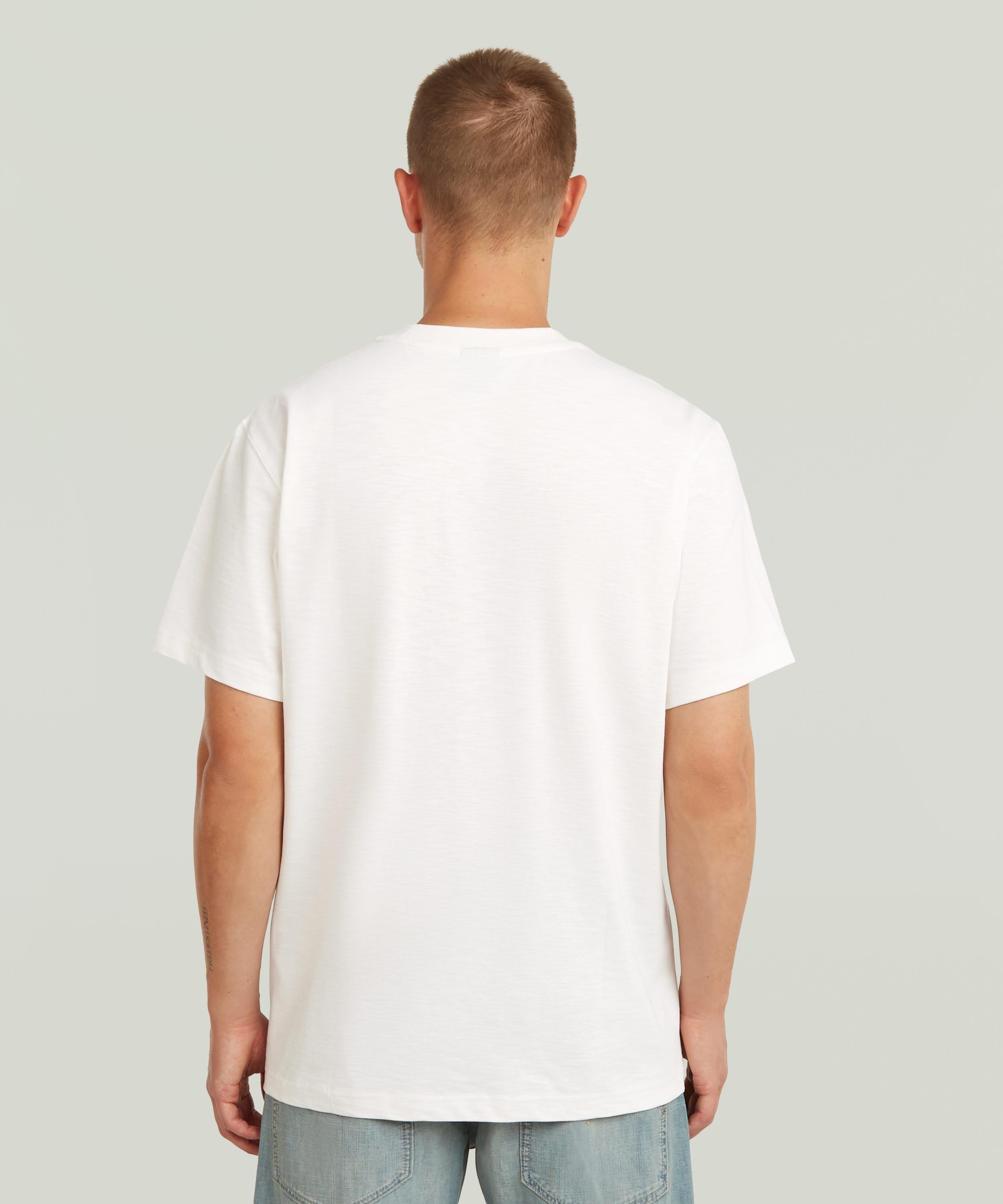 【公式ショップ】Distressed Zip Pocket T-Shirt/ジップポケットディテールスラブレギュラーTシャツ ジースターロゥ トップス カットソー・Tシャツ ホワイト