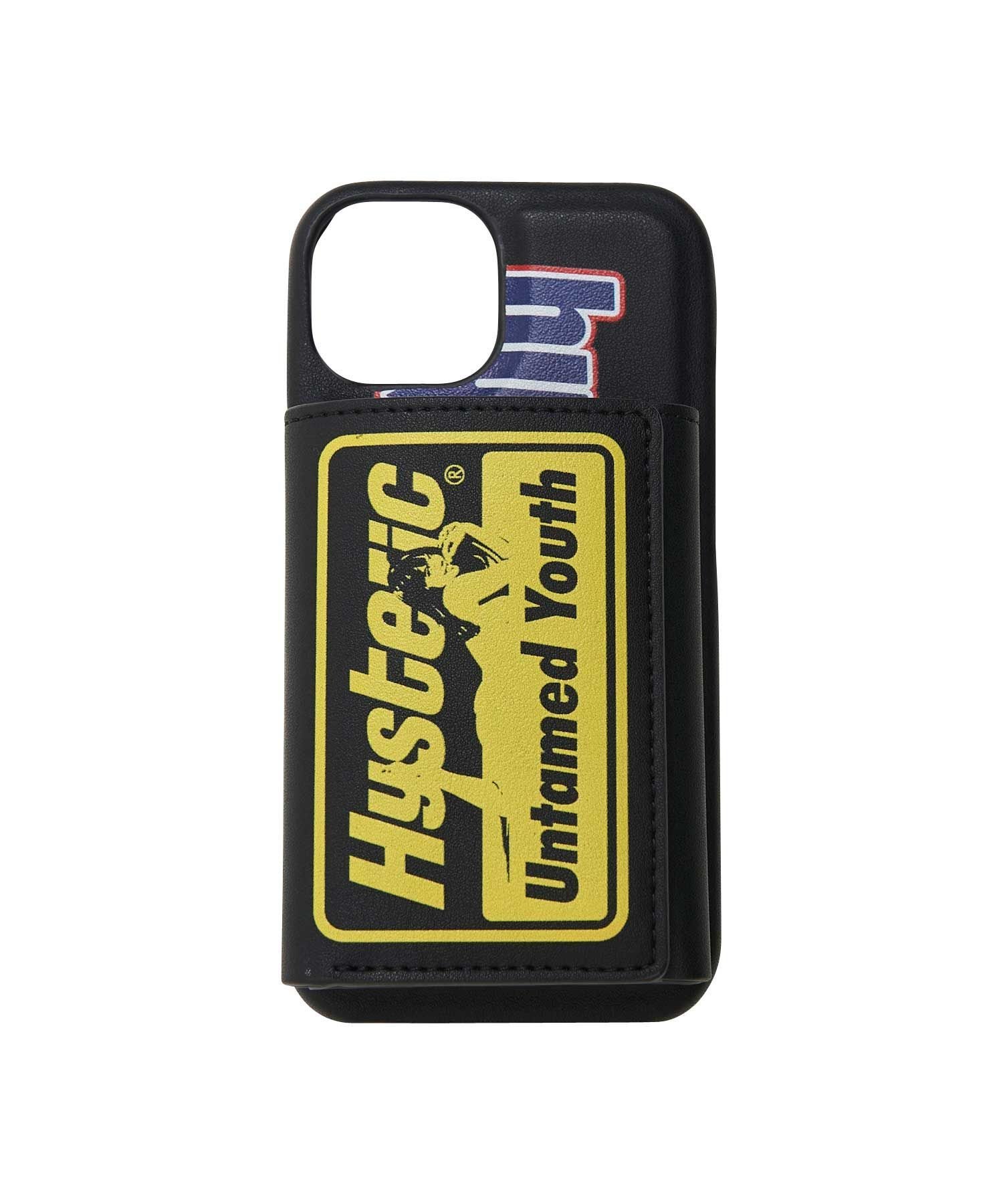 HYSTERIC GLAMOUR SLACK PACK 三つ折りウォレット付きiPhoneカバー ヒステリックグラマー スマホグッズ・オーディオ機器 スマホ・タブレット・PCケース/カバー ブラック【送料無料】