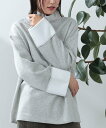 BEAMS HEART WOMEN モックネック ワイドスリーブ プルオーバー ビームス ハート トップス カットソー・Tシャツ ホワイト グレー ブラック【送料無料】