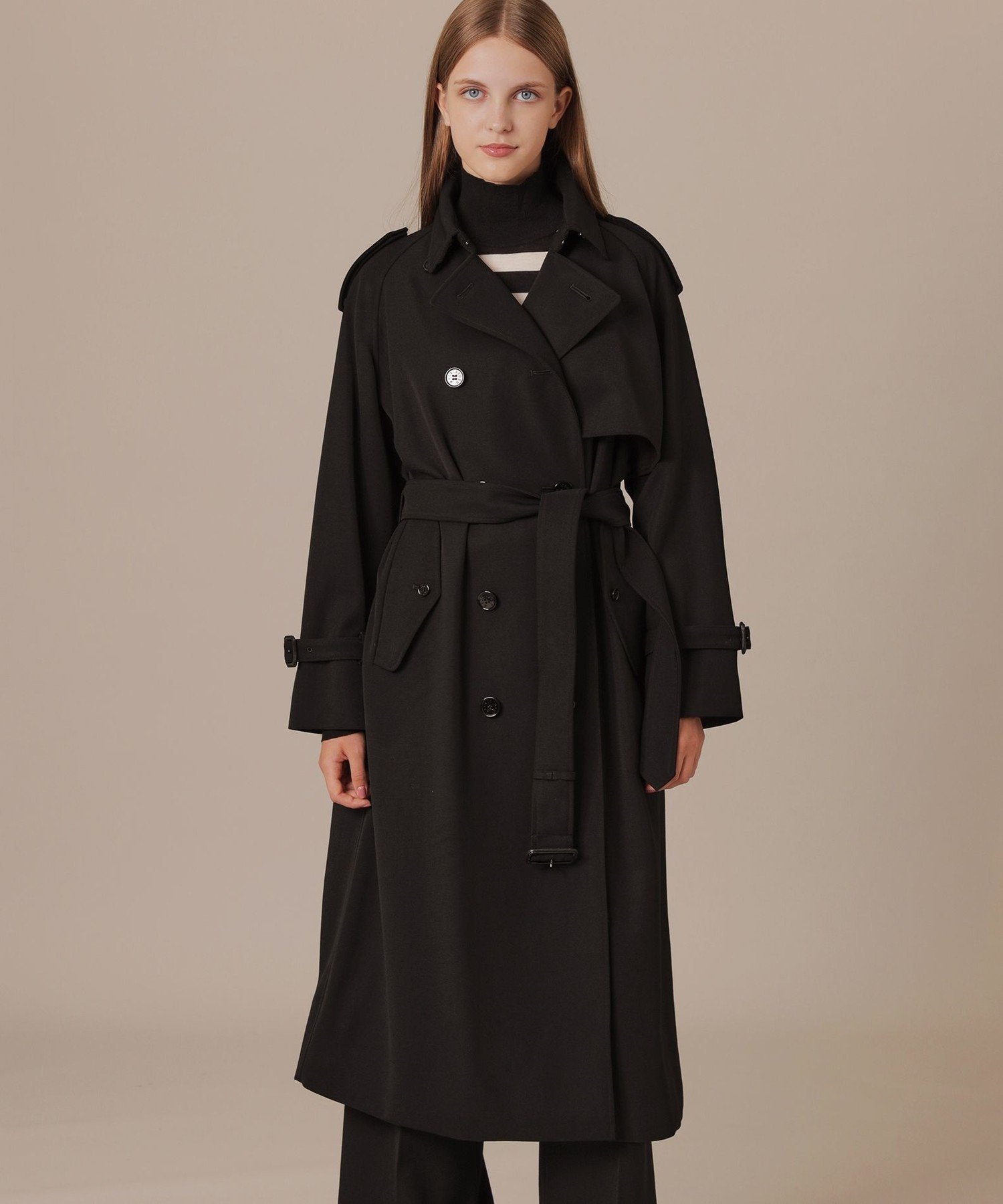 マッキントッシュ 【SALE／20%OFF】MACKINTOSH LONDON ウールギャバジントレンチコート マッキントッシュ ロンドン ジャケット・アウター トレンチコート ブラック【送料無料】