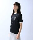 JEANASIS プレーティングリンガーTEE SS ジーナシス トップス カットソー・Tシャツ ネイビー ホワイト【送料無料】