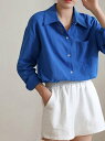 【SALE/30%OFF】Doux Belle トップス シャツ シンプル ドゥー・ベル トップス その他のトップス ブルー ホワイト
