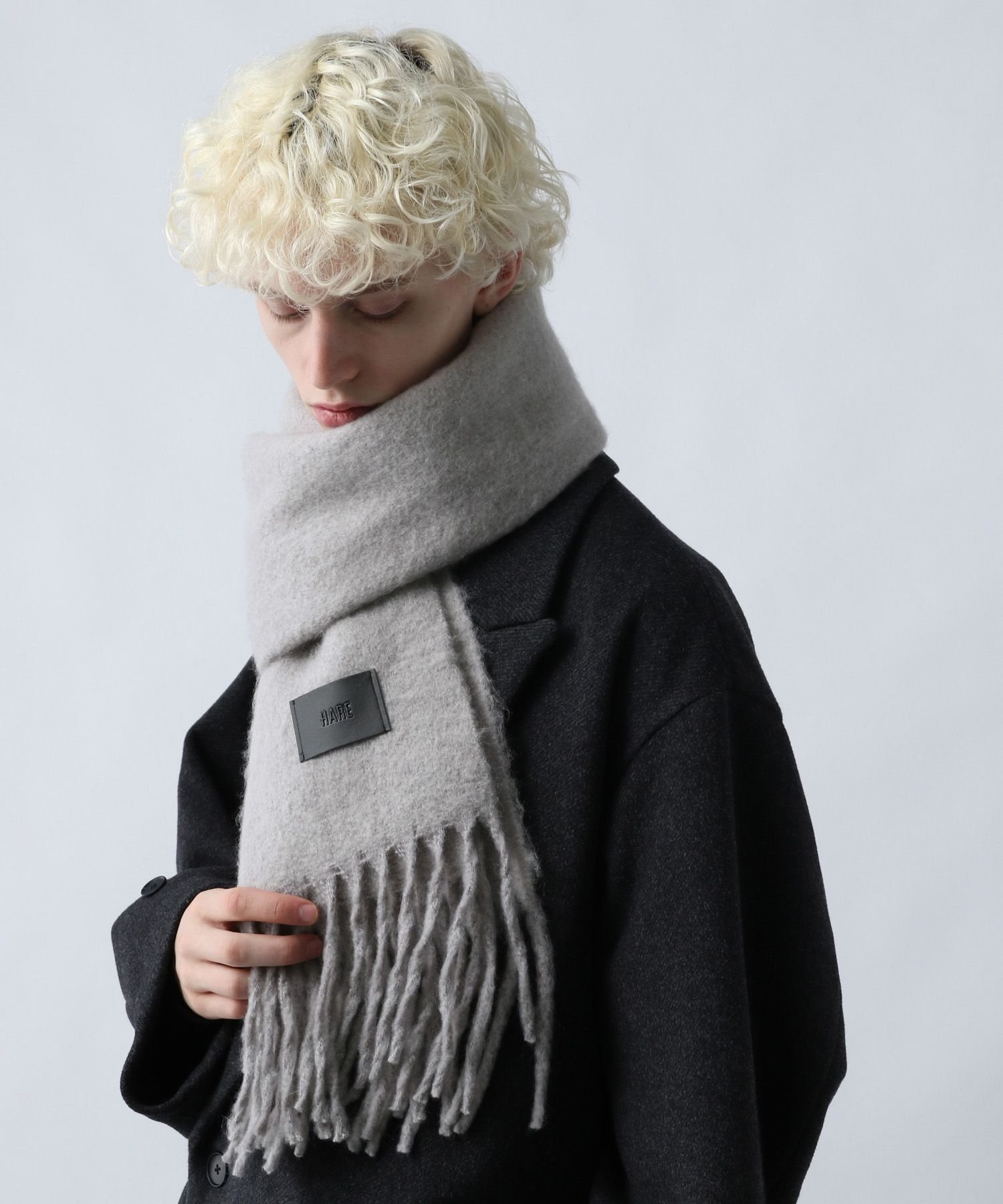 HARE シャギーマフラー ハレ ファッション雑貨 マフラー・ストール・ネックウォーマー ブラウン ブルー..