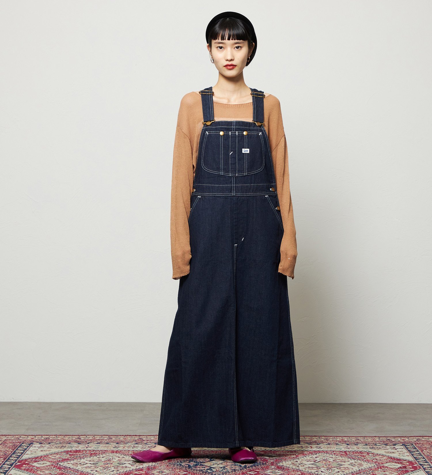 Lee Lee オーバーオールマキシスカート DUNGAREES エドウインオンラインモール ワンピース・ドレス ジャンパースカート ブルー【送料無料】