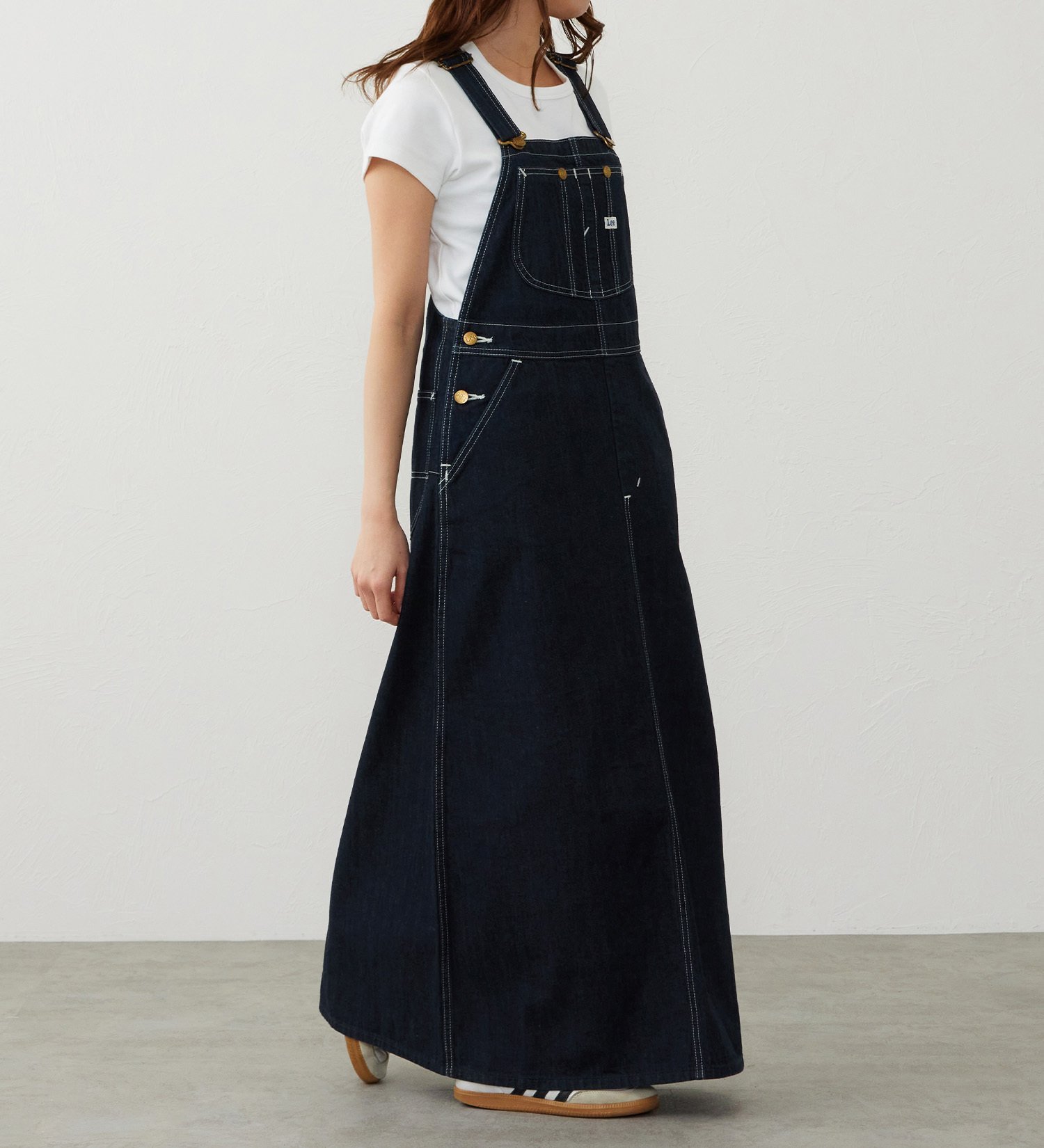 Lee Lee オーバーオールマキシスカート DUNGAREES エドウインオンラインモール ワンピース・ドレス ジャンパースカート ブルー【送料無料】