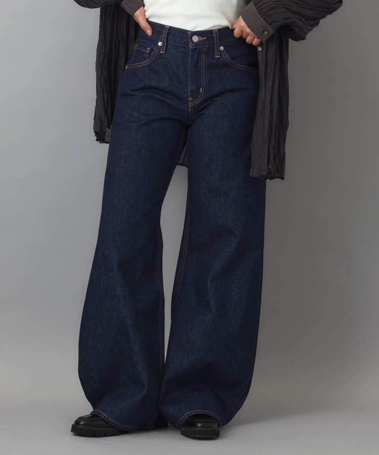 LEVIS(リーバイス)TEARDROP ワイドデニムパンツ ドレステリア パンツ ジーンズ・デニムパンツ ネイビー