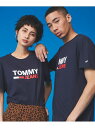 【SALE/50%OFF】TOMMY HILFIGER (U)TOMMY HILFIGER(トミーヒルフィガー) 【オンライン限定】ロゴTシャツ トミーヒルフィガー カットソー Tシャツ ネイビー ホワイト