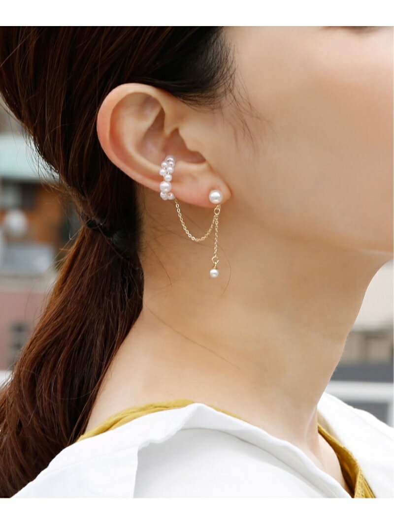colleca la パールイヤカフ×パール樹脂イヤリング コレカラ アクセサリー・腕時計 イヤリング・イヤーカフ ゴールド シルバーのサムネイル