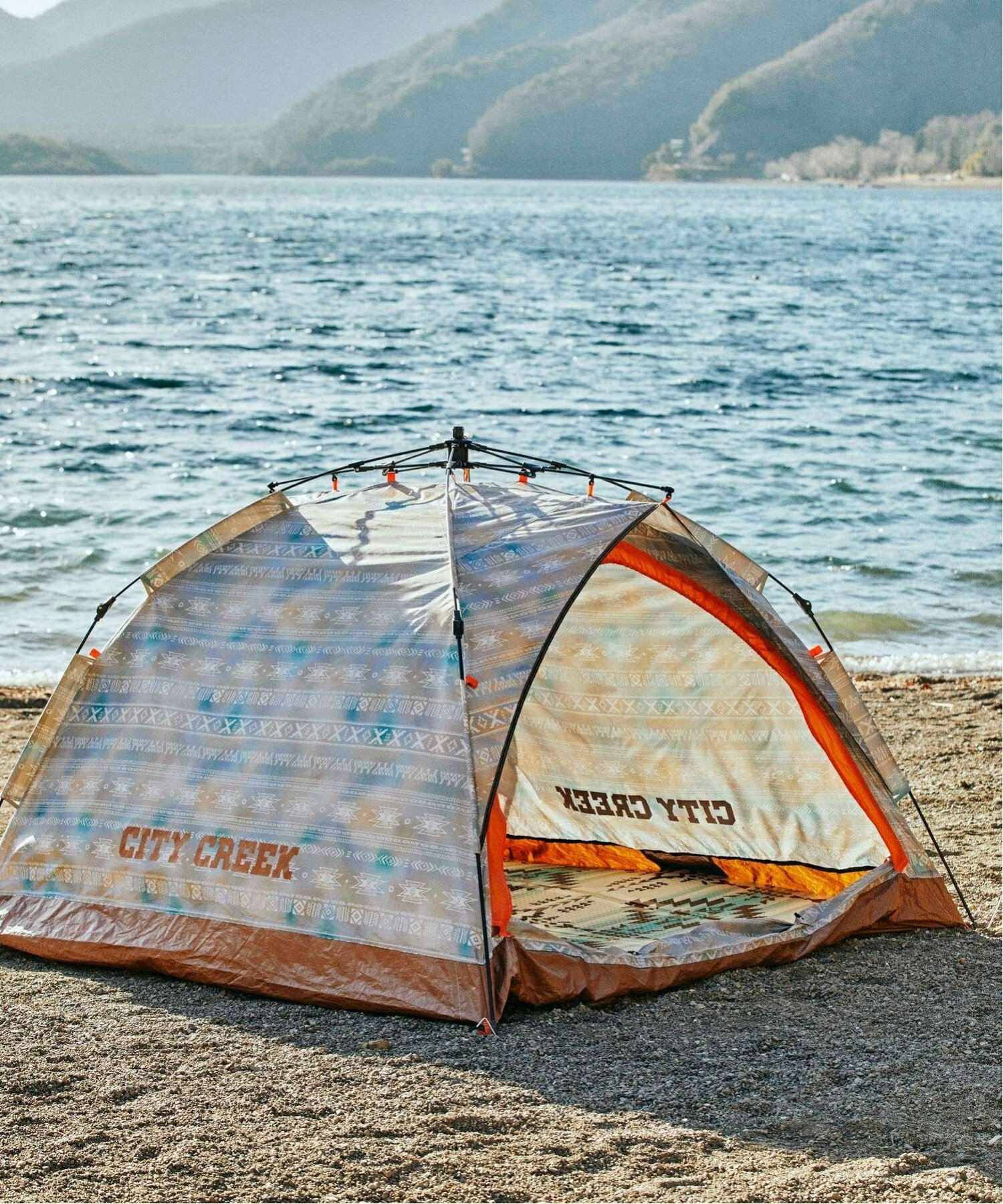 niko and... 【CITY CREEK】ワンタッチテント ニコアンド スポーツ・アウトドア用品 アウトドア・レジャー・キャンプ用品 ベージュ【送料無料】のサムネイル