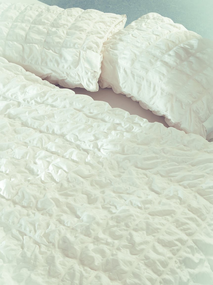 【SALE／30%OFF】gelato pique Sleep 【Sleep】ポコポコギャザー 2点セット(セミダブル) ジェラートピケ インテリア・生活雑貨 その他のインテリア・生活雑貨 ホワイト ブルー【送料無料】のサムネイル