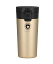ASVEL TUMBLER真空断熱携帯タンブラーTL370 ローラ 食器・調理器具・キッチン用品 グラス・マグカップ・タンブラー ゴールド ブラック