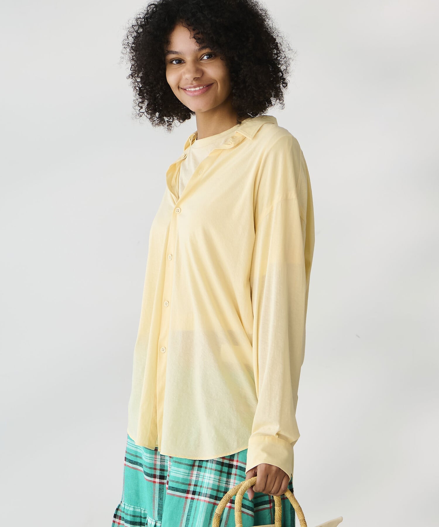 Bshop UNFIL ｜ コットン シアージャージー レギュラーカラーシャツ WOMEN ビショップ トップス シャツ・ブラウス