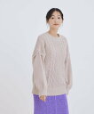 【SALE/50%OFF】JAYRO 7Gケーブル編ニットプルオーバー ジャイロ トップス ニット ベージュ パープル カーキグリーン(4)